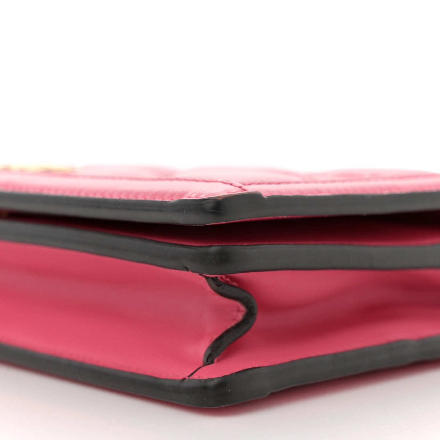 Gucci Calfskin GG Matelasse Chain Wallet Rhodamine Pink 9 of 10