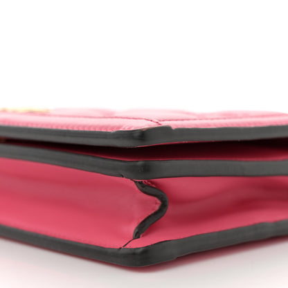 Gucci Calfskin GG Matelasse Chain Wallet Rhodamine Pink 9 of 10