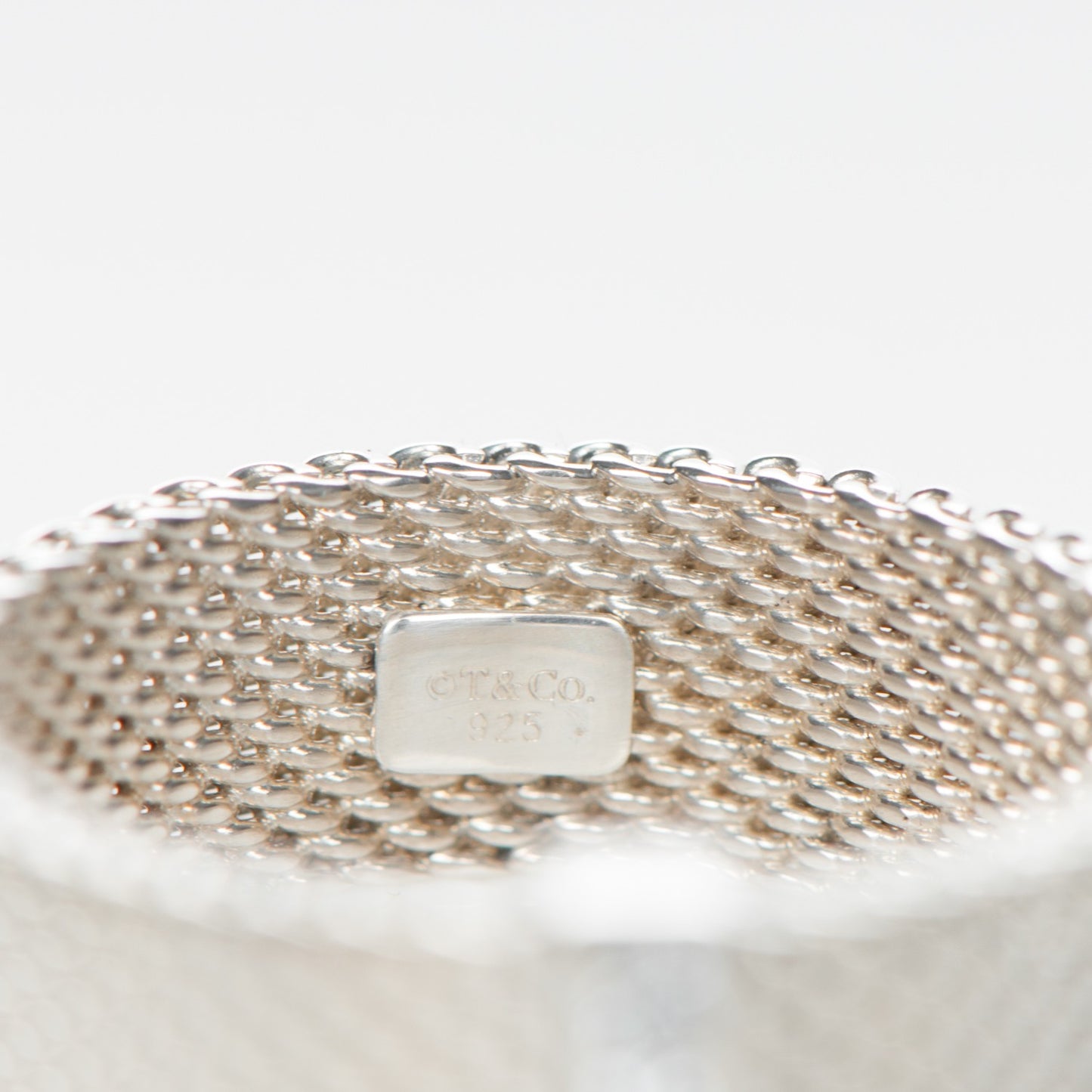 Sterling Silver Diamond Mesh Somerset Ring 54 7