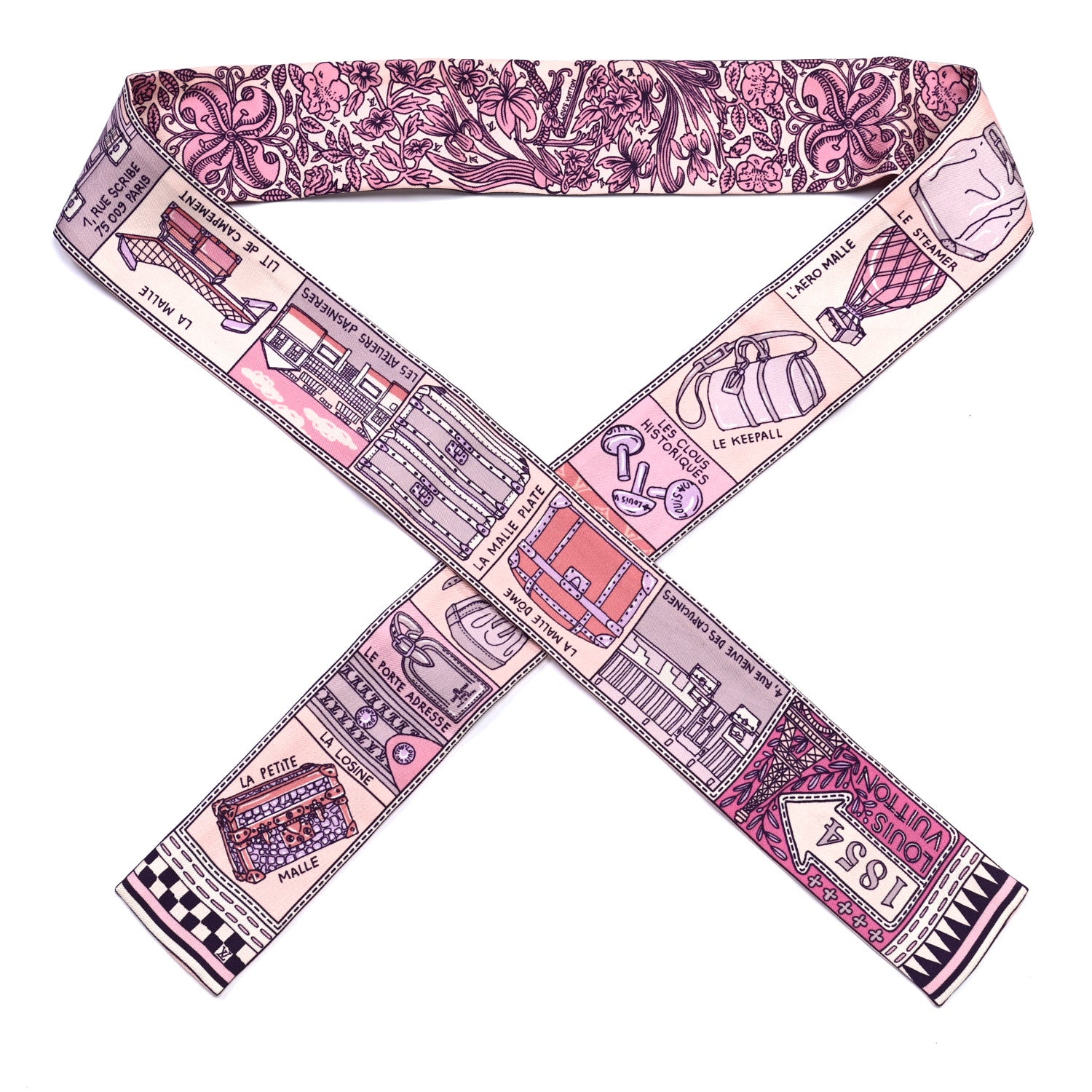 Louis Vuitton Silk Jeu De Louis BB Bandeau Pink 2 of 6