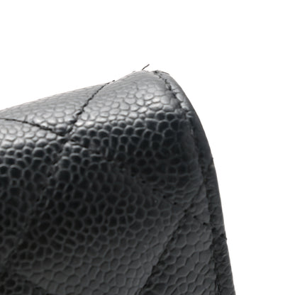 Chanel Caviar Quilted Large Gusset Flap Wallet Black 8 of 10
