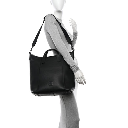 Balenciaga Calfskin Hourglass Zip Tote Black 2 of 12