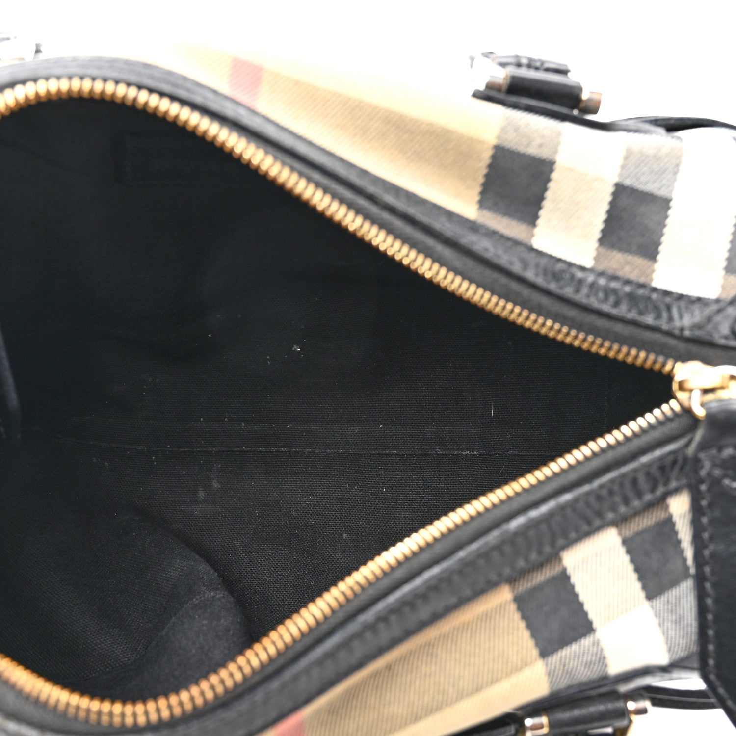 Burberry House Check Bridle Calfskin Medium Alchester Bowling Bag Black 5 of 21