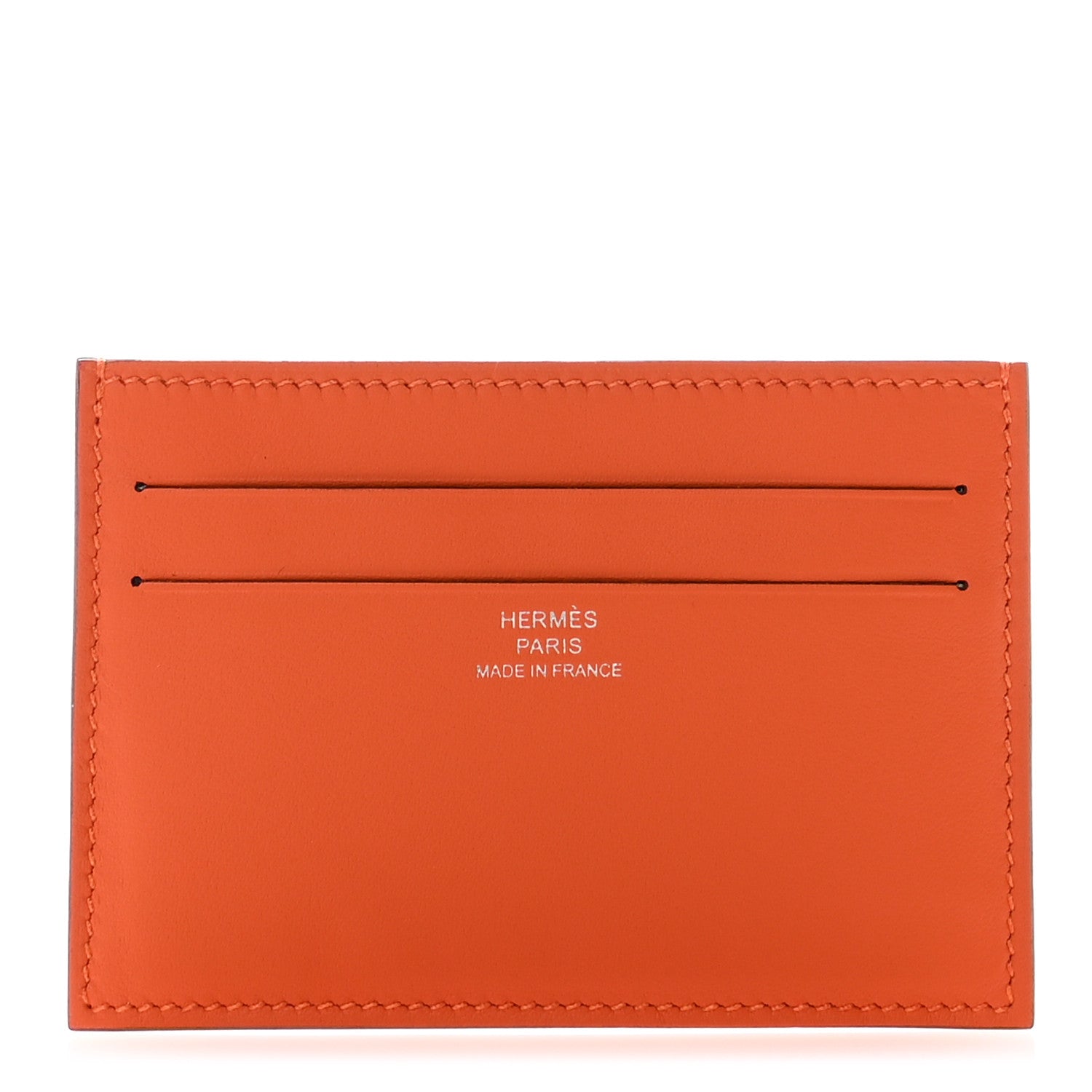 Hermes Swift Citizen Twill Card Case Orange Bleu Riviera Vert