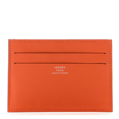 Hermes Swift Citizen Twill Card Case Orange Bleu Riviera Vert Vertigo 1 of 9