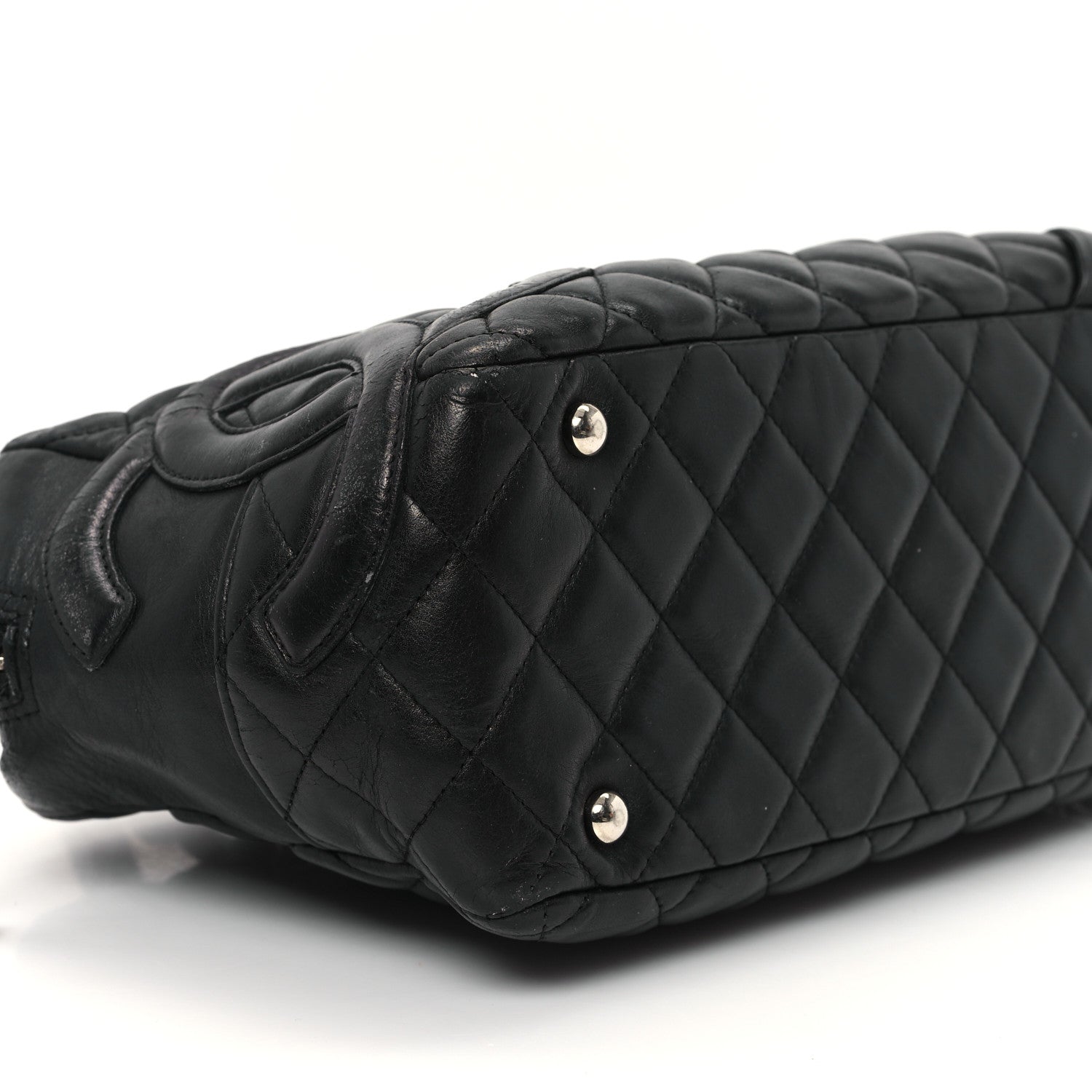 Chanel Calfskin Quilted Large Cambon Bowler Black 9 of 12