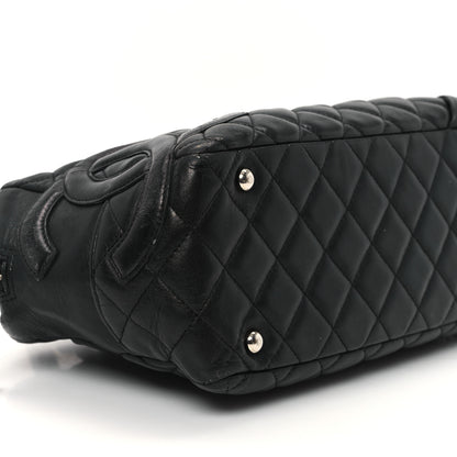 Chanel Calfskin Quilted Large Cambon Bowler Black 9 of 12