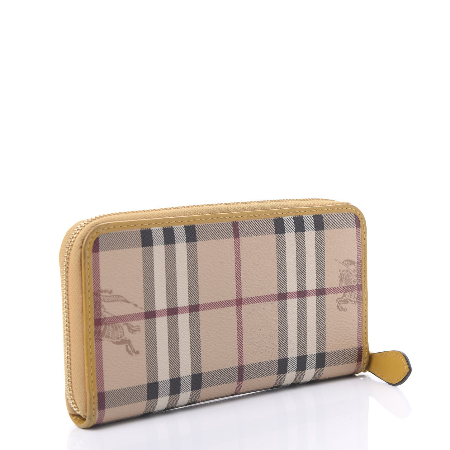 Haymarket Check Large Ziggy Zip Around Wallet Yellow