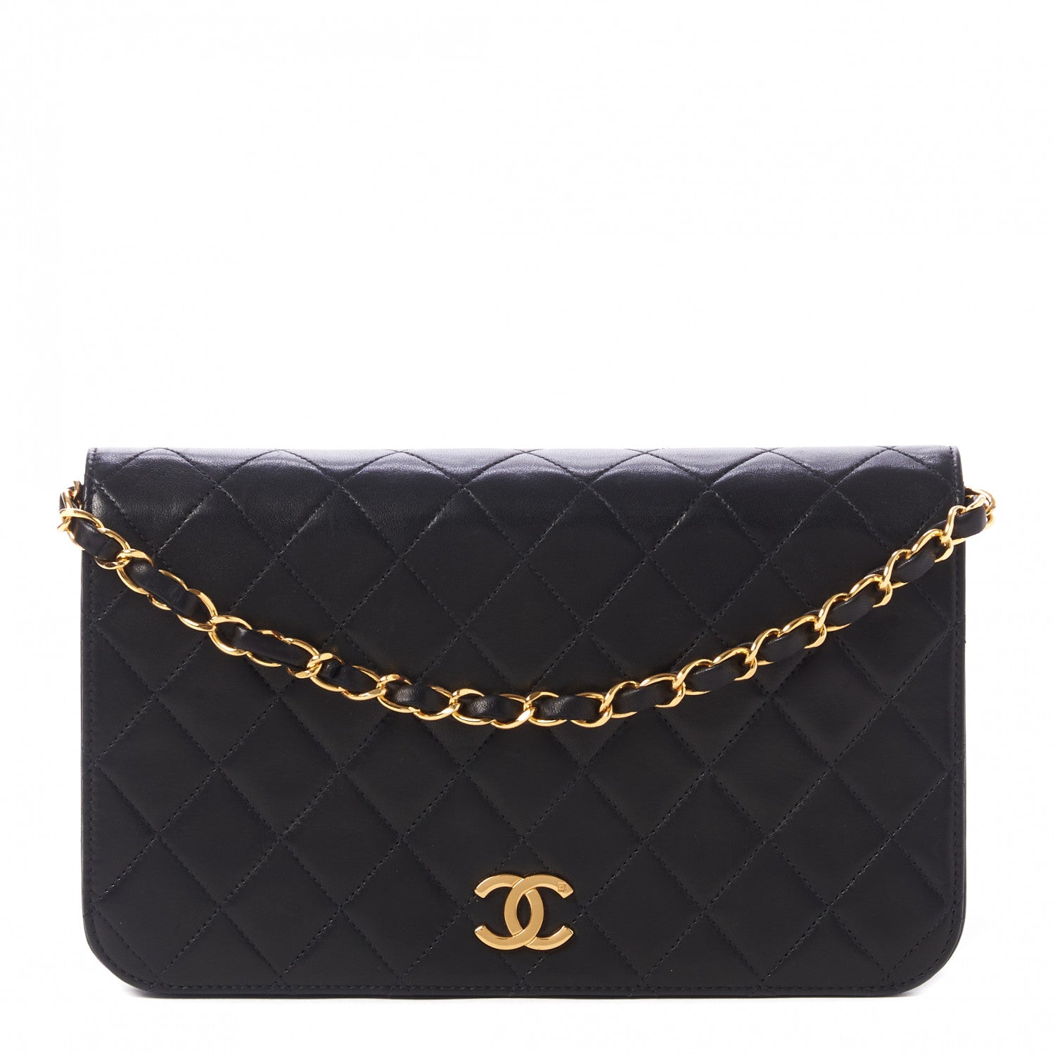 Chanel Lambskin Quilted Small Single Flap Black 1 of 9