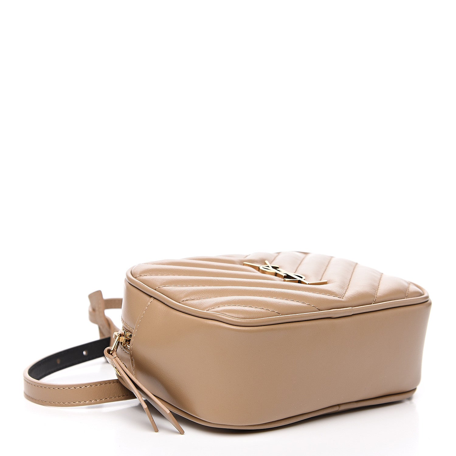 Saint Laurent Calfskin Matelasse Monogram Lou Belt Bag Dark Beige 3 of 8