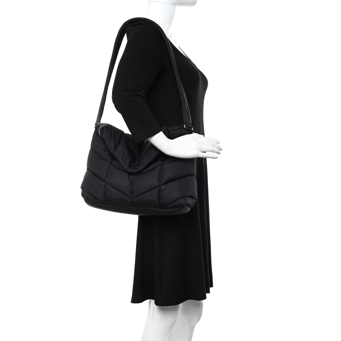 Econyl Nylon Lou Puffer Messenger Black