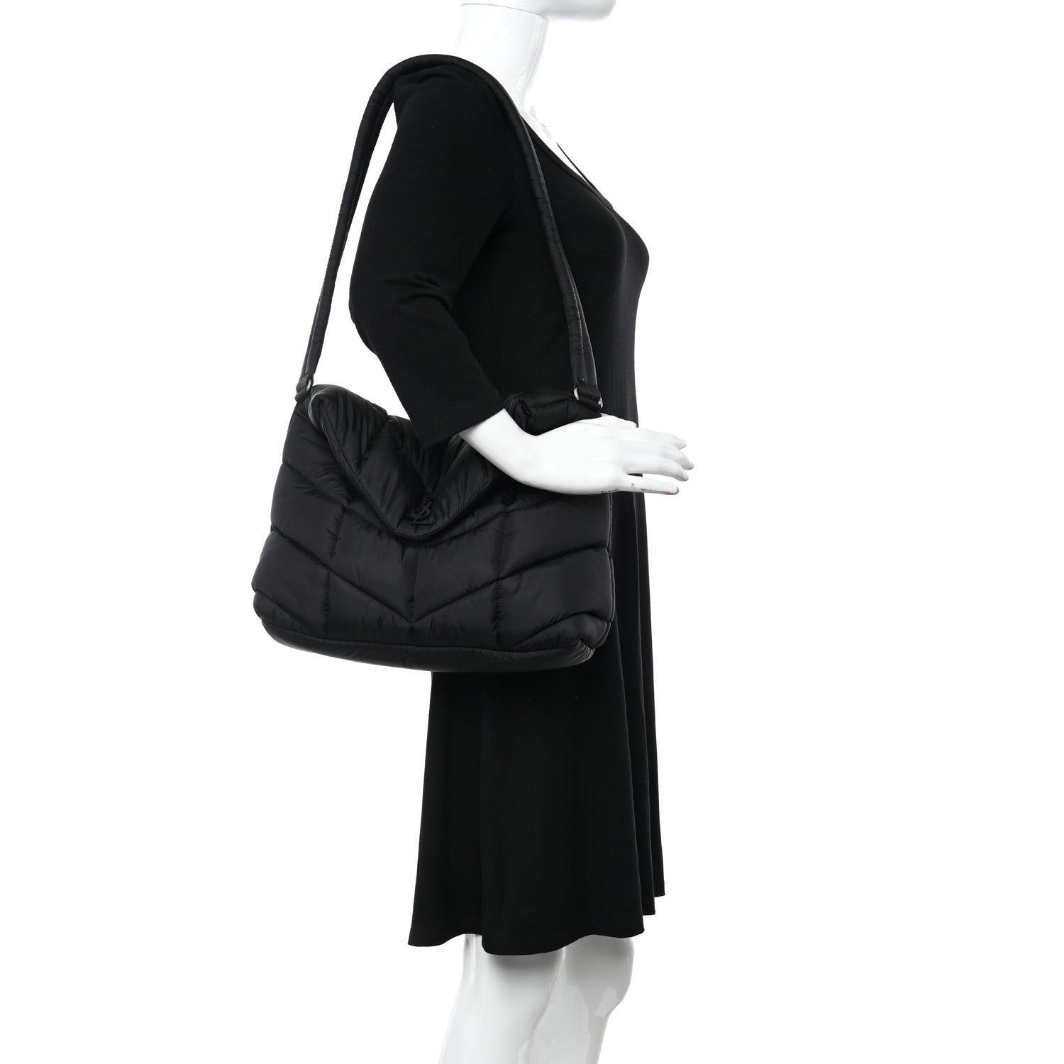 Saint Laurent Econyl Nylon Lou Puffer Messenger Black 2 of 10