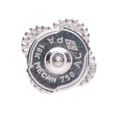 Van Cleef & Arpels 18K White Gold Diamond Sweet Alhambra Earrings 3 of 4