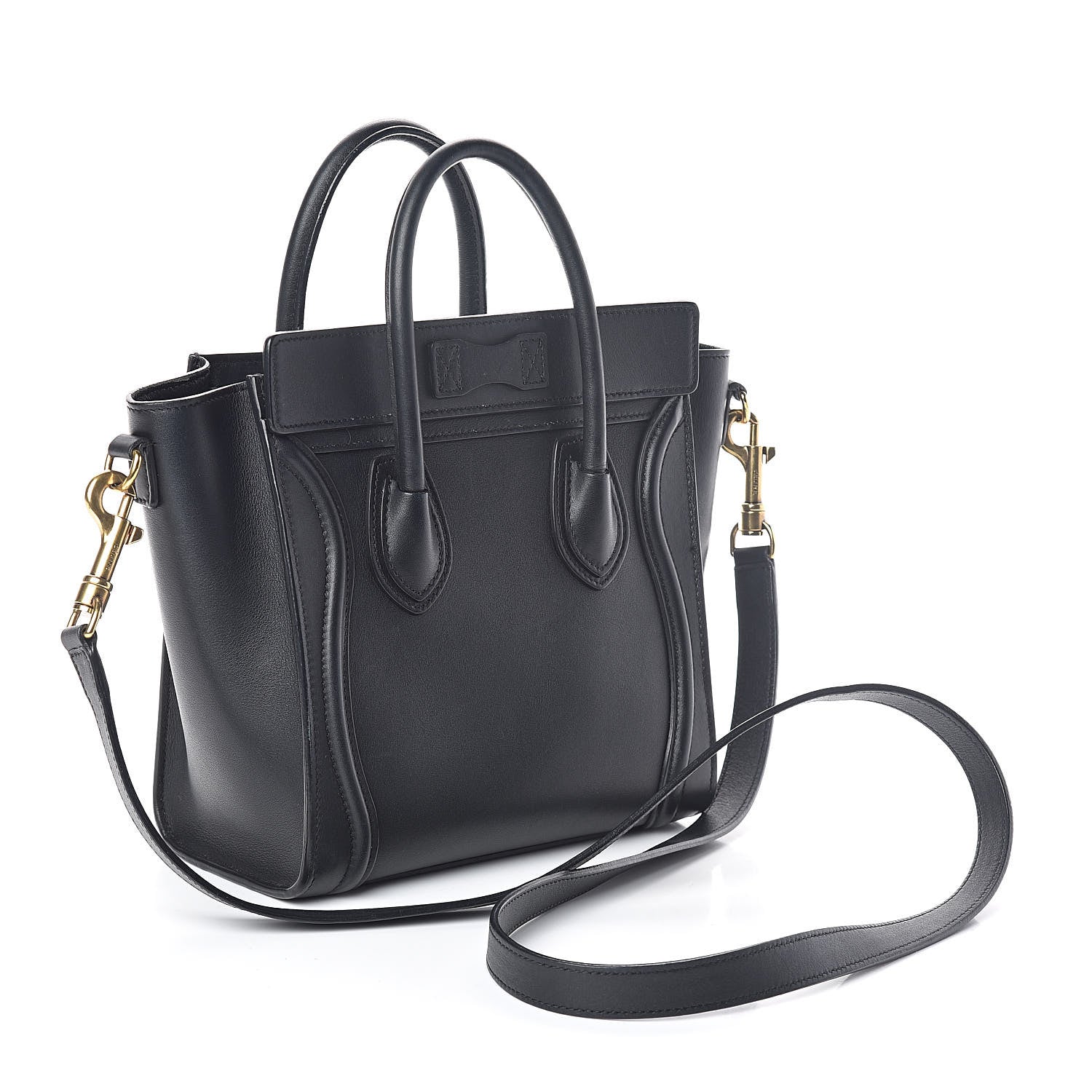 Celine Smooth Calfskin Nano Luggage Black 3 of 10