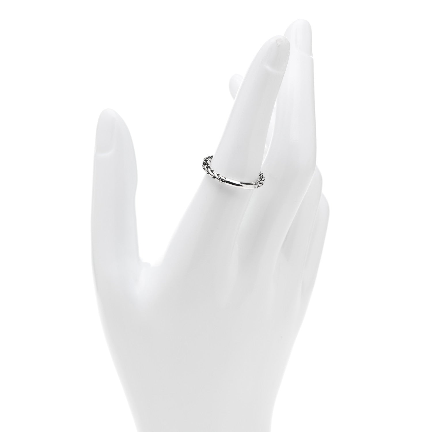 John Hardy Sterling Silver Classic Chain Ring 54 7 2 of 4