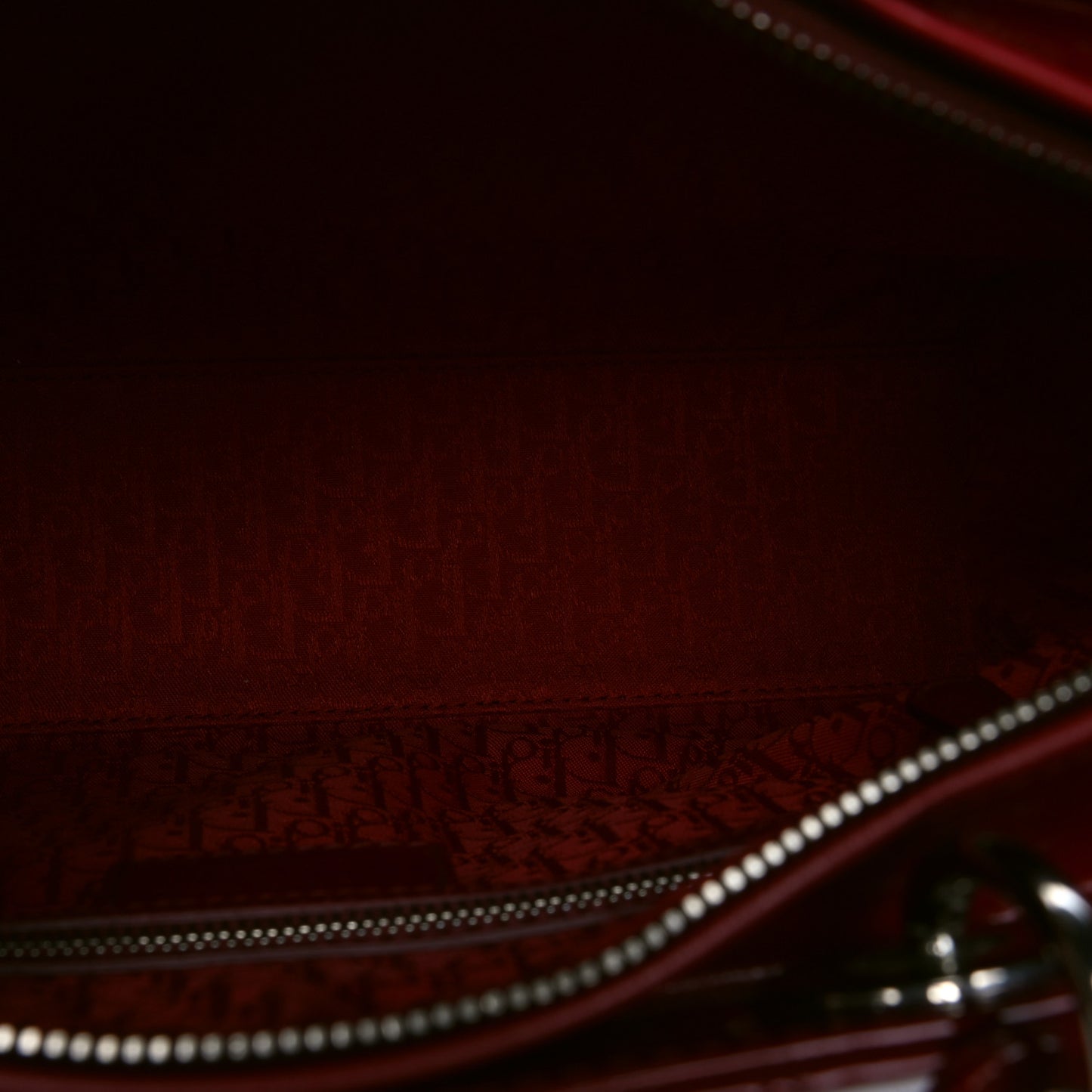 Patent Cannage Large Lady Dior Red