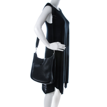 Hermes Taurillon Clemence Evelyne III PM Black 2 of 8