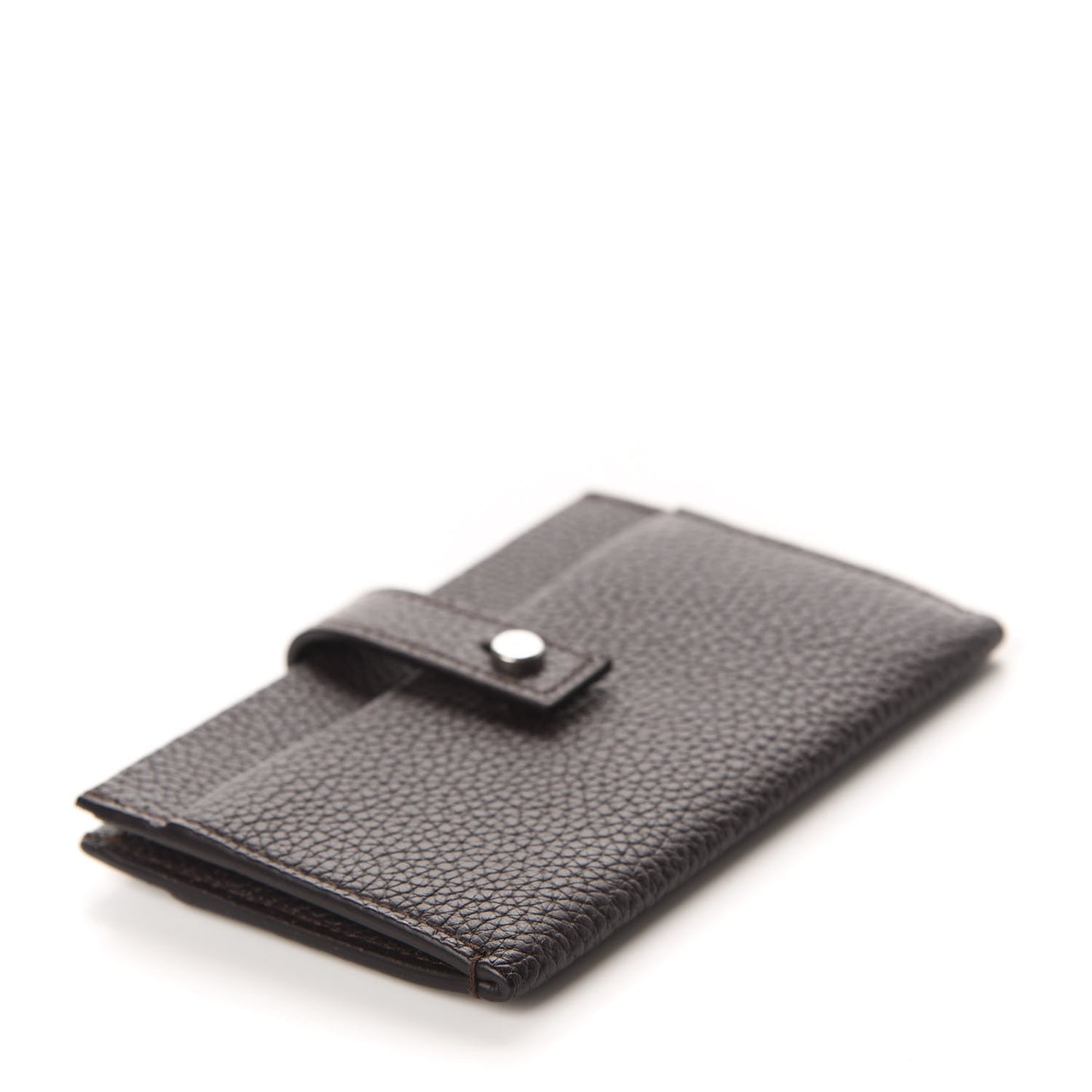 Grained Calfskin Sac De Jour Card Case Black Tulipe