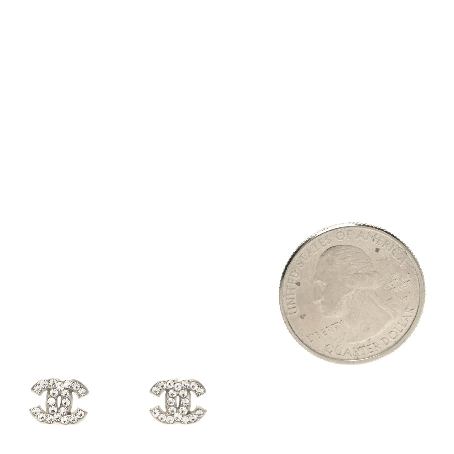 Crystal Mini Timeless CC Earrings Silver