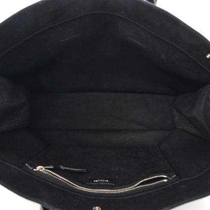 Saint Laurent Linen Calfskin Rive Gauche Tote Black 5 of 11