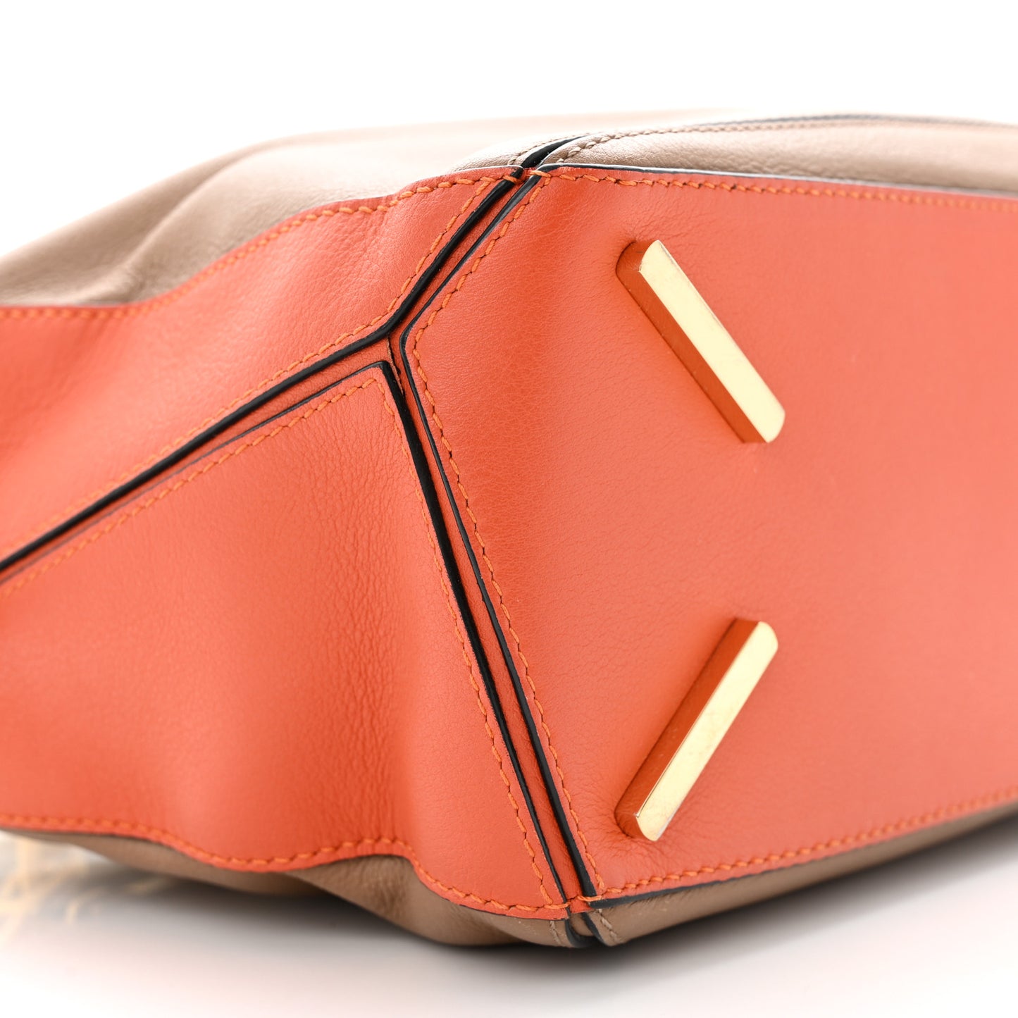 Calfskin Small Puzzle Bag Mink Coral Black