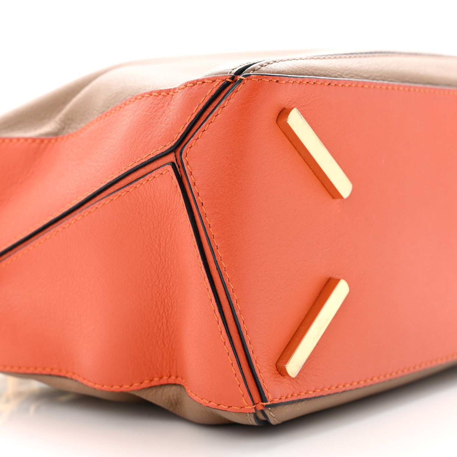 Loewe Calfskin Small Puzzle Bag Mink Coral Black 9 of 20