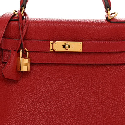 Hermes Togo Kelly Retourne 28 Rouge Casaque 8 of 12