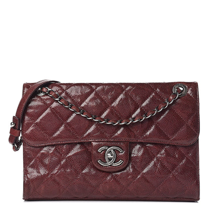 Chanel Crumpled Grained Calfskin Medium CC Crave Flap Bordeaux 1 of 19