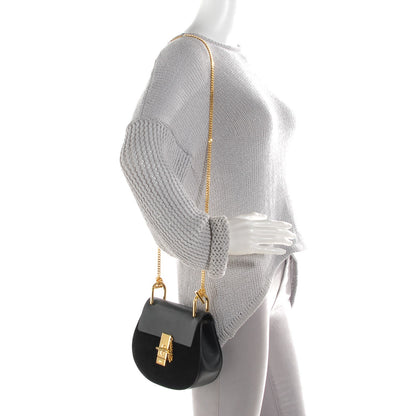 Chloe Suede Calfskin Mini Drew Shoulder Bag Black 2 of 9