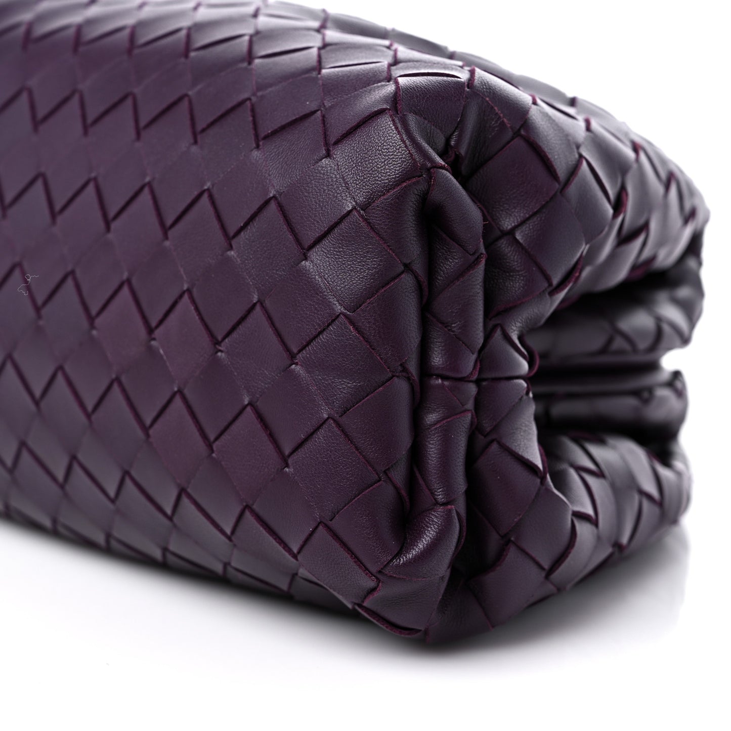 Nappa Maxi Intrecciato The Pouch Oversized Clutch Grape