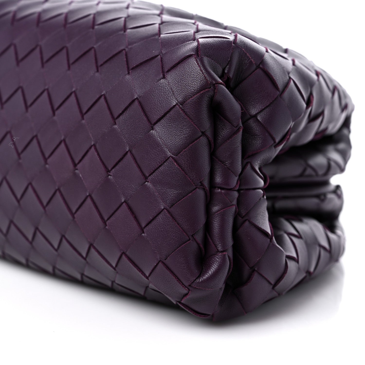 Bottega Veneta Nappa Maxi Intrecciato The Pouch Oversized Clutch Grape 9 of 9