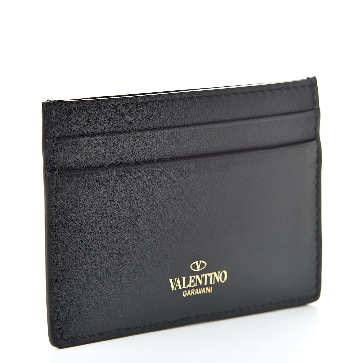 Vitello Rockstud Card Holder Black