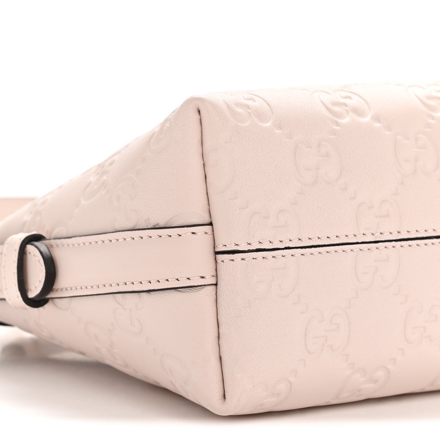 Gucci GG Calfskin Embossed Emblem Small Shoulder Bag Pink 9 of 11