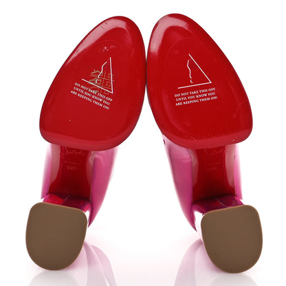 Christian Louboutin Metallic Patent Yazefir 130 Platform Sandals 38.5 Pink 5 of 7