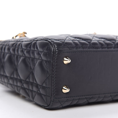 Christian Dior Lambskin Cannage Small Lucky Badges My Lady Dior Navy 6 of 9