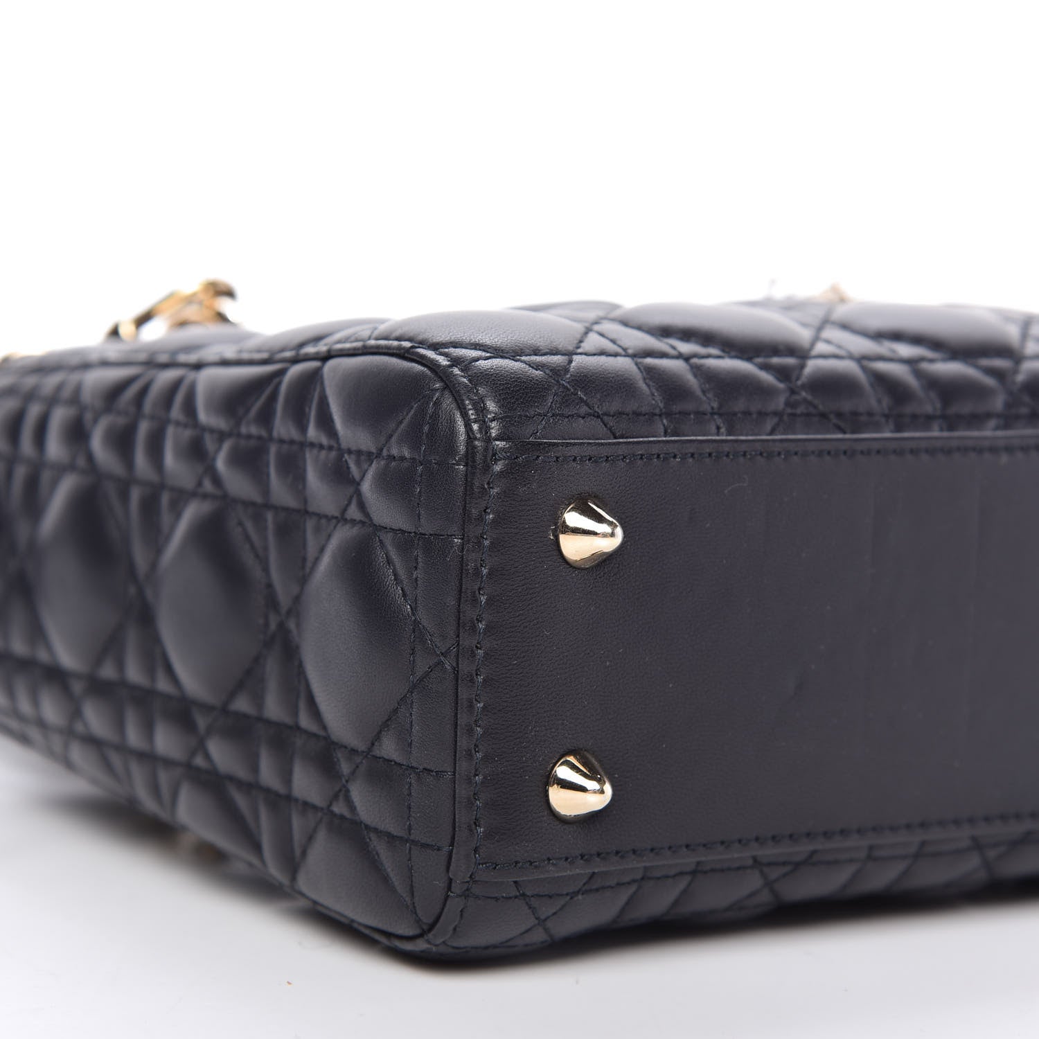 Christian Dior Lambskin Cannage Small Lucky Badges My Lady Dior Navy 6 of 9