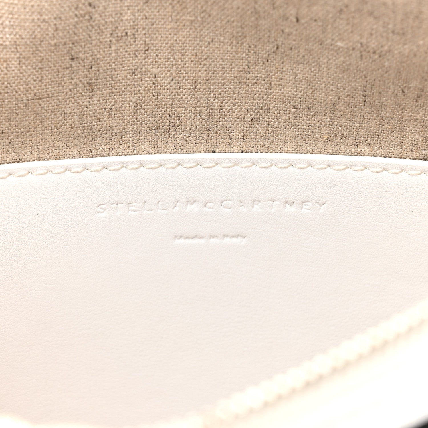 Stella McCartney Bananatex Fabric Logo Clutch Black White 6 of 7