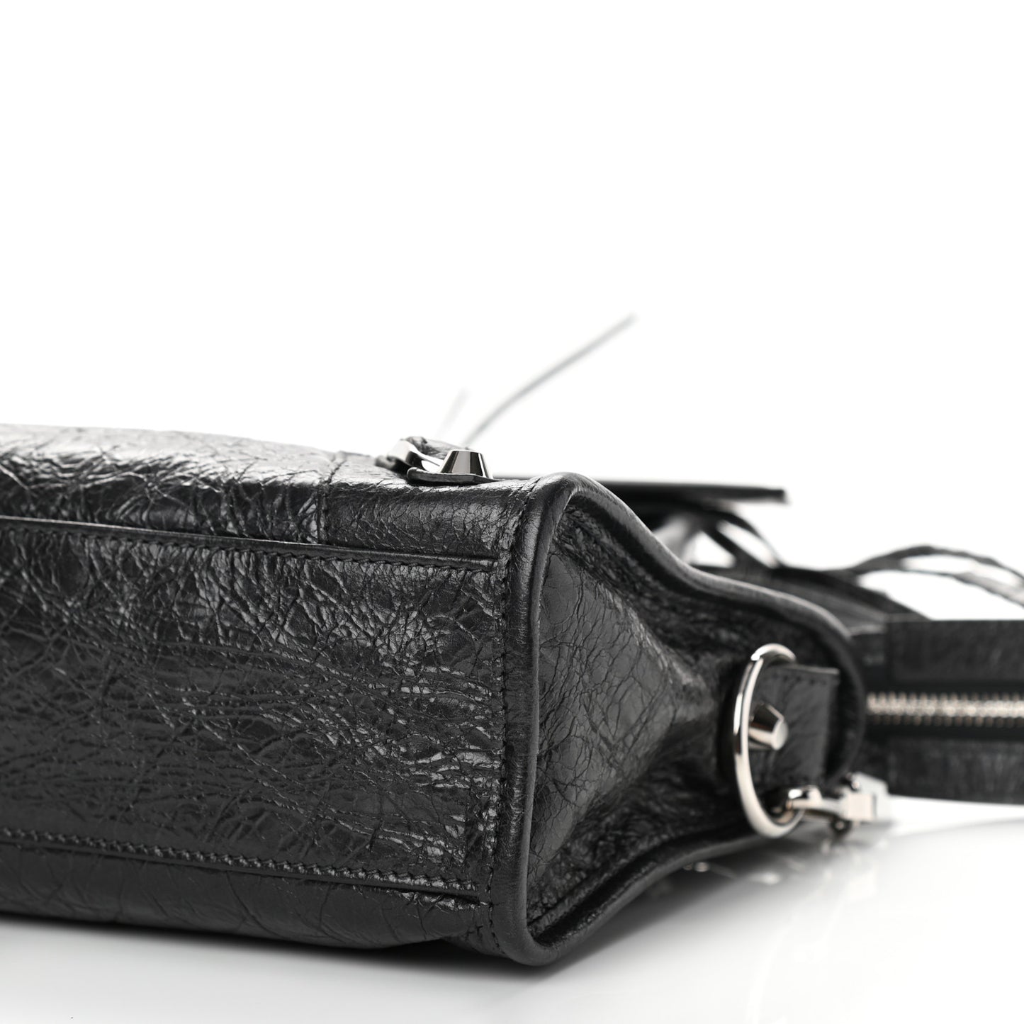 Agneau Classic Silver Hardware Mini City Anthracite