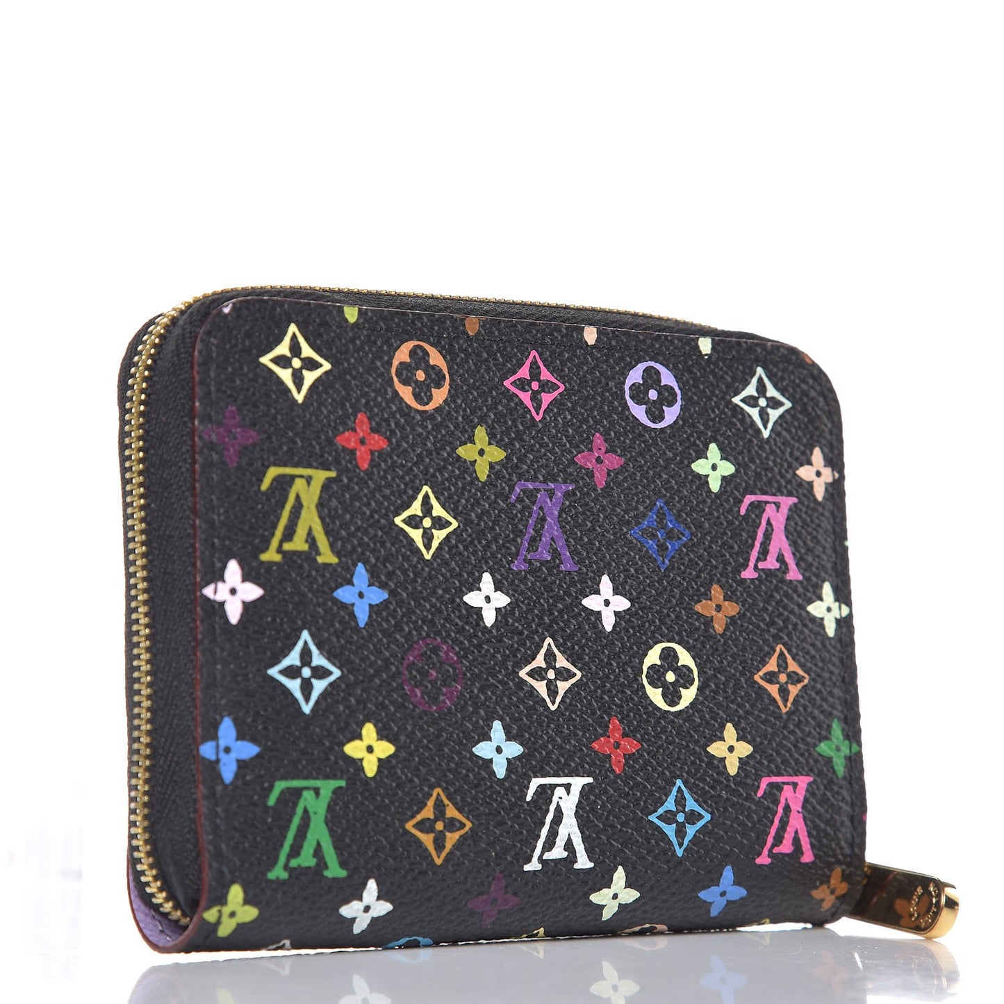 Monogram Multicolor Zippy Coin Purse Black Violet