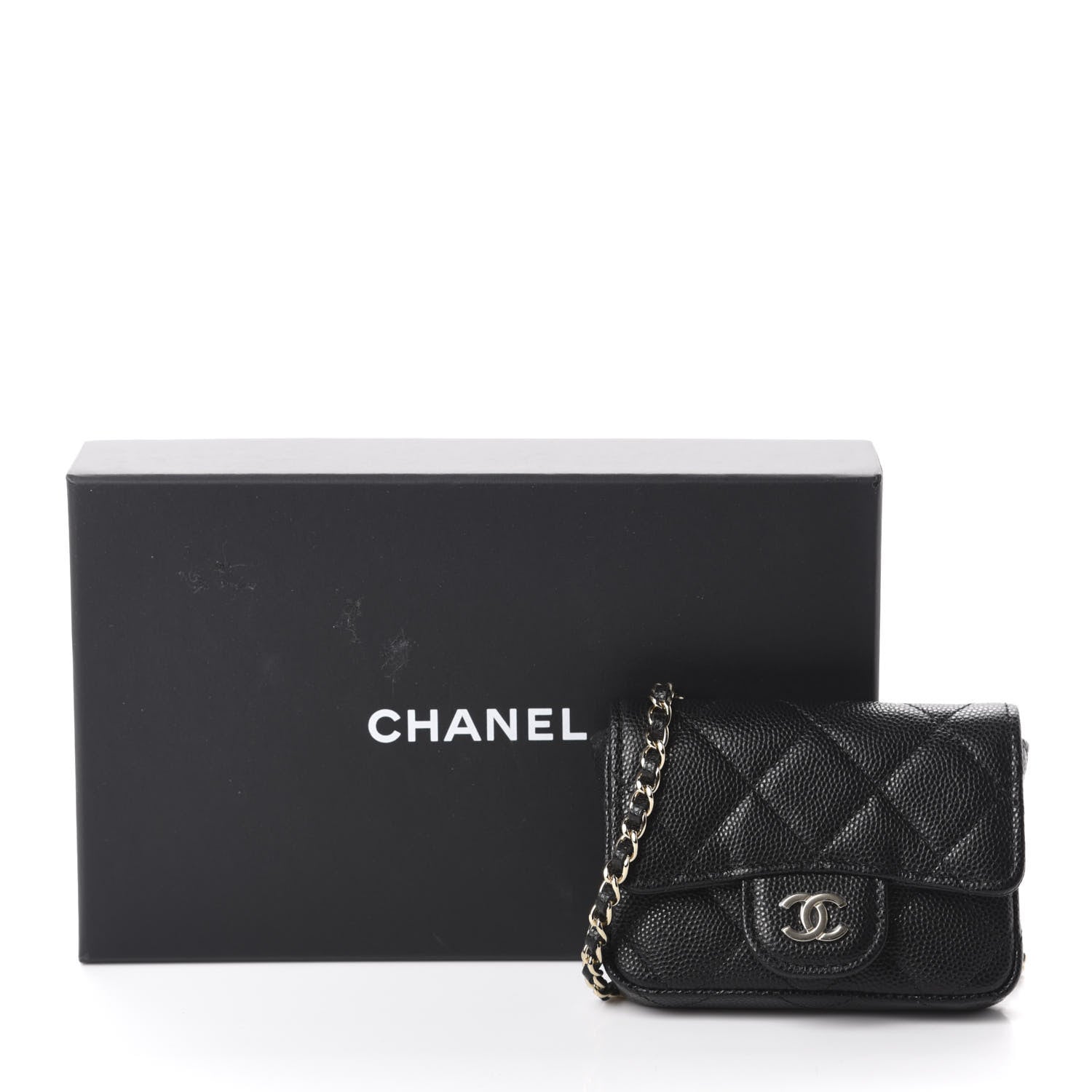 Chanel Caviar Quilted Mini Chain Belt Bag Black 12 of 12