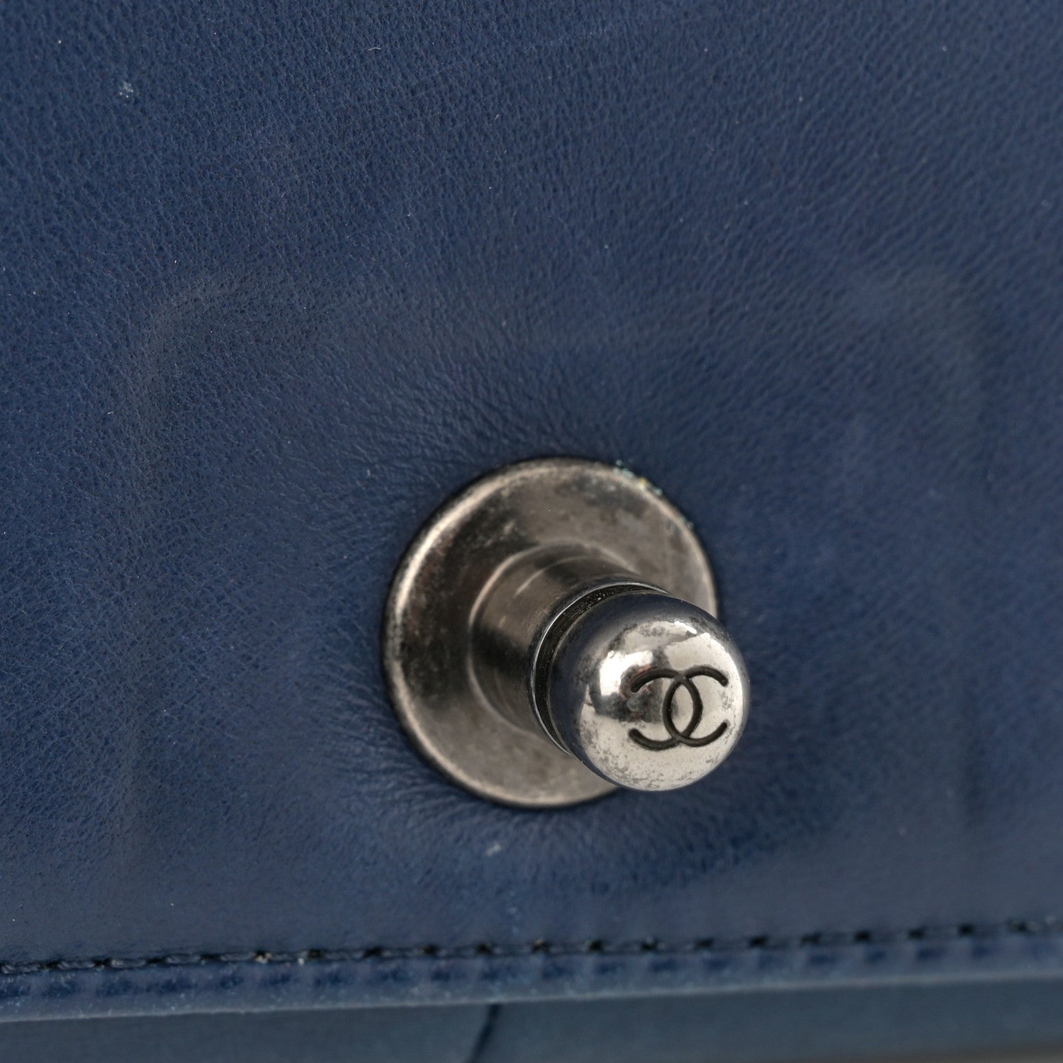 Chanel Lambskin Quilted New Medium Boy Flap Blue 14 of 17