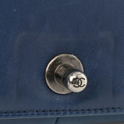 Chanel Lambskin Quilted New Medium Boy Flap Blue 14 of 17