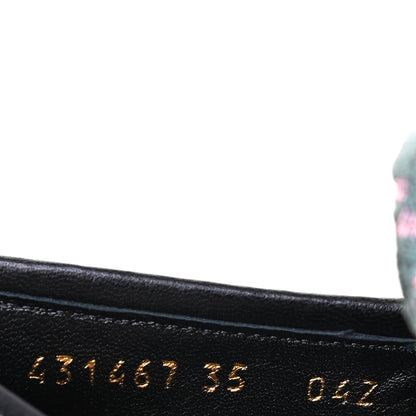 Gucci Velvet Malaga Kid GG Monogram Horsebit Womens Jordaan Loafers 35 Avio Dusty Pink Black 9 of 9