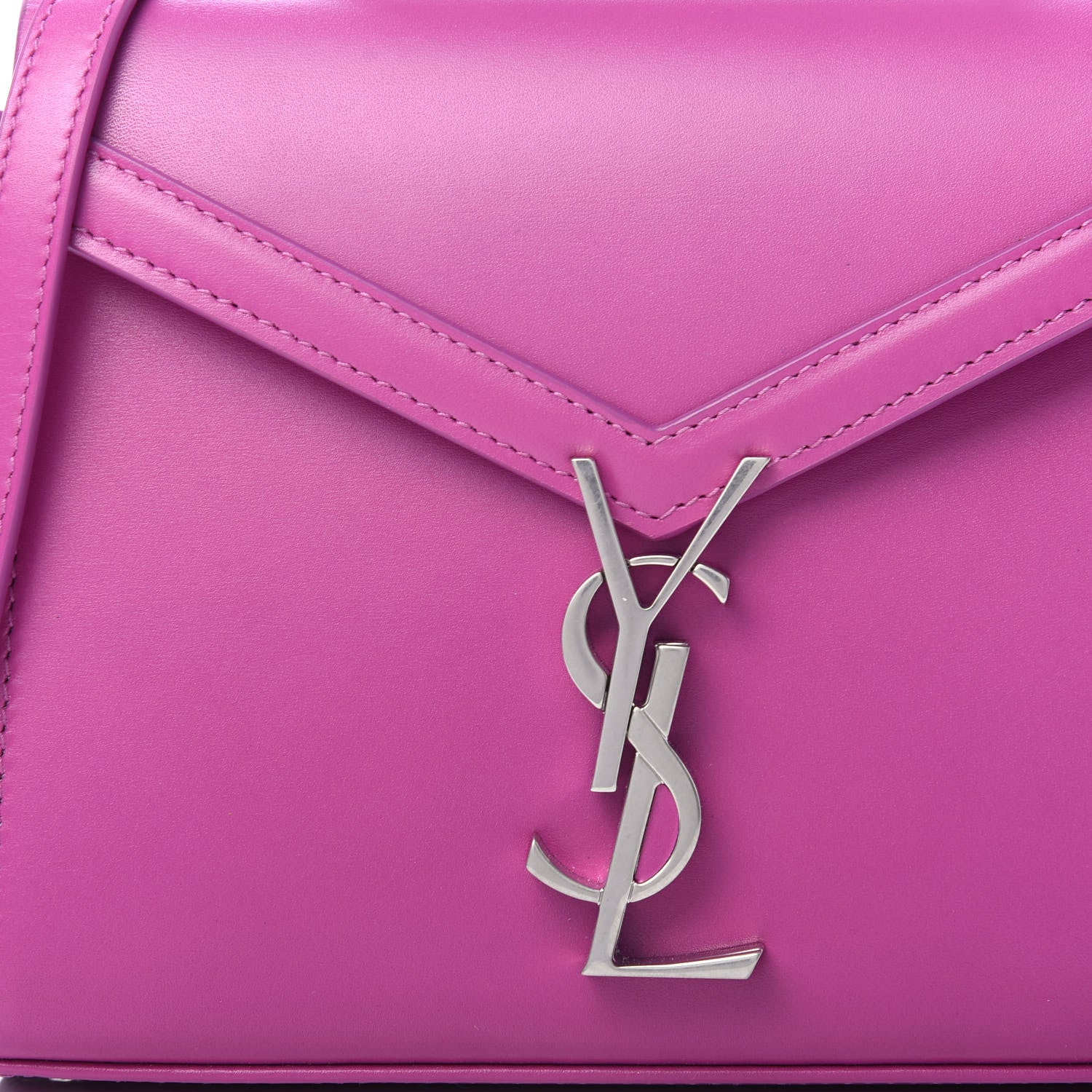 Saint Laurent Calfskin Mini Classic Monogram Cassandra Top Handle Bag Electric Fuchsia 11 of 11