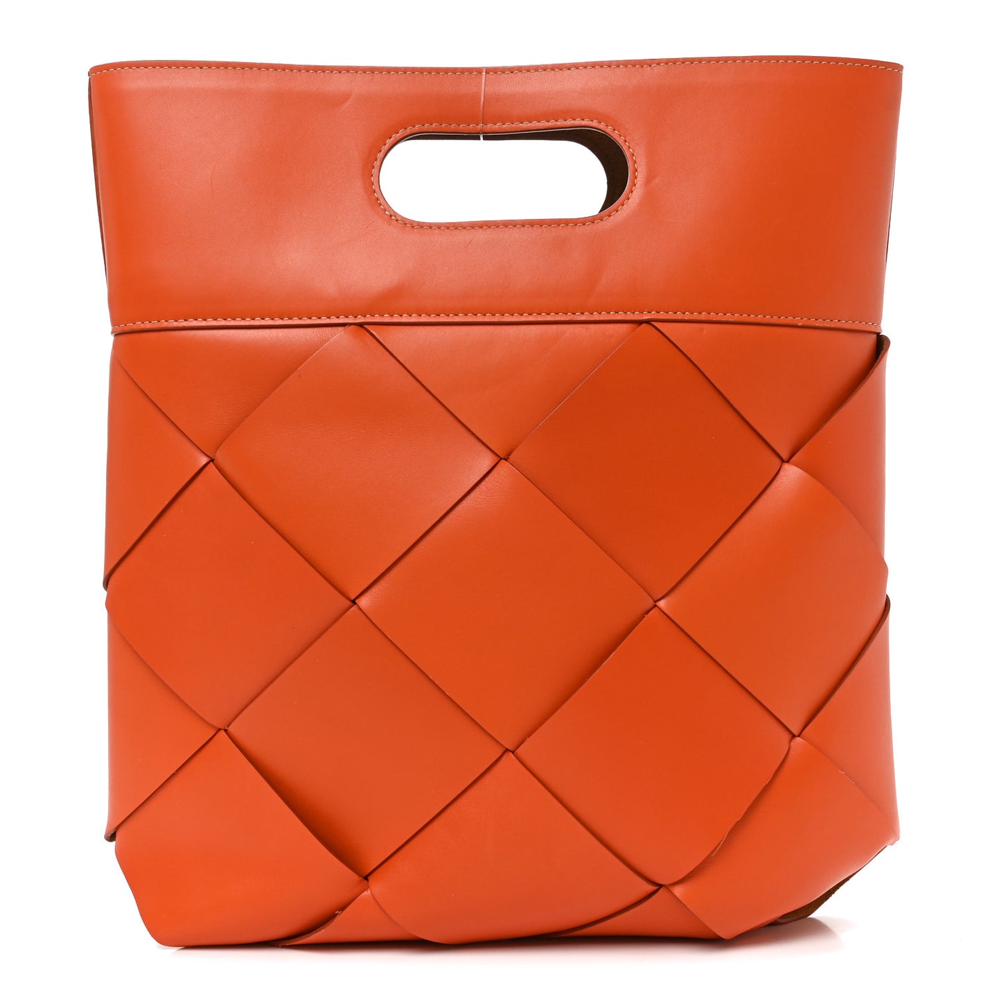 French Calfskin Small Slip Tote Orange