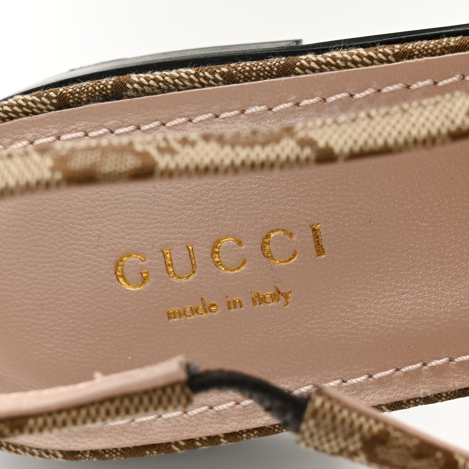 Gucci Monogram Horsebit Womens Slingback Ballet Flat 39 Beige Ebony Cocoa 6 of 11