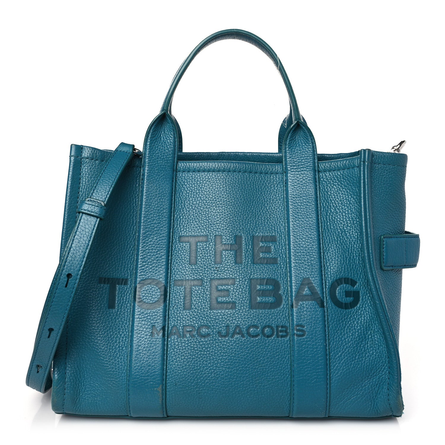 Marc Jacobs Grained Calfskin Medium The Tote Bag Blue 1 of 13