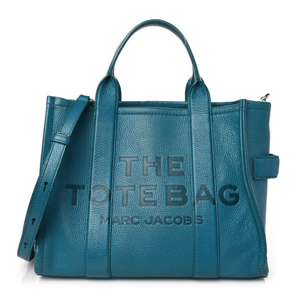 Marc Jacobs Grained Calfskin Medium The Tote Bag Blue 1 of 13