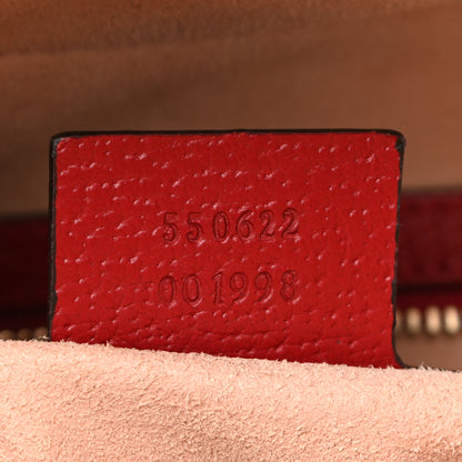 Gucci GG Supreme Monogram Flora Web Small Ophidia Top Handle Shoulder Bag Hibiscus Red 8 of 12