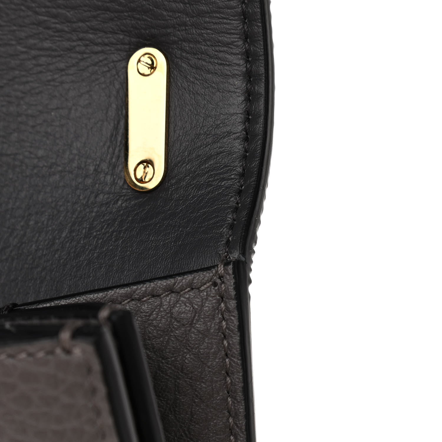 Salvatore Ferragamo Pebbled Calfskin Ginevra Chain Bag Grey 12 of 14